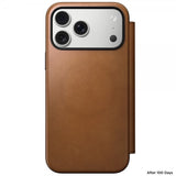 Nomad iPhone 17 Pro Max Fodral Modern Leather Folio English Tan