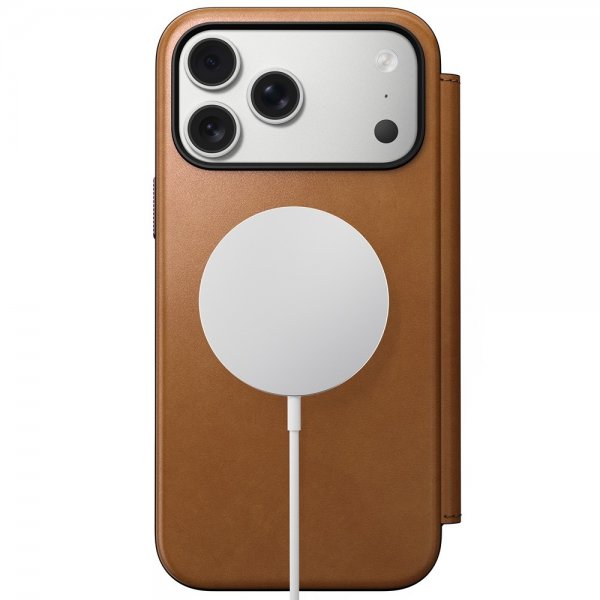 Nomad iPhone 17 Pro Max Fodral Modern Leather Folio English Tan