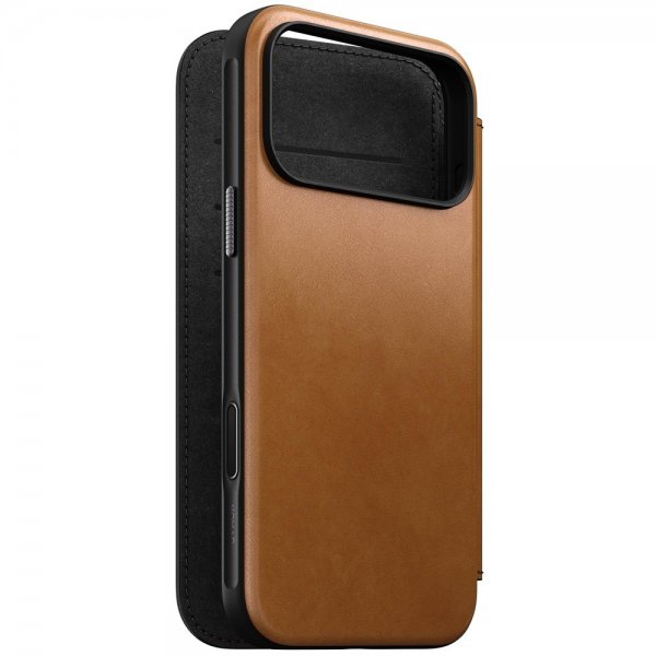 Nomad iPhone 17 Pro Max Fodral Modern Leather Folio English Tan