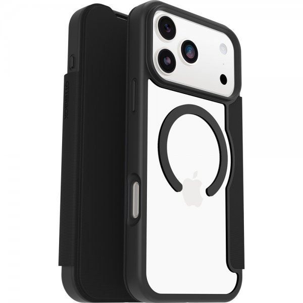 Otterbox iPhone 17 Pro Max Fodral React Folio MagSafe Black Crystal