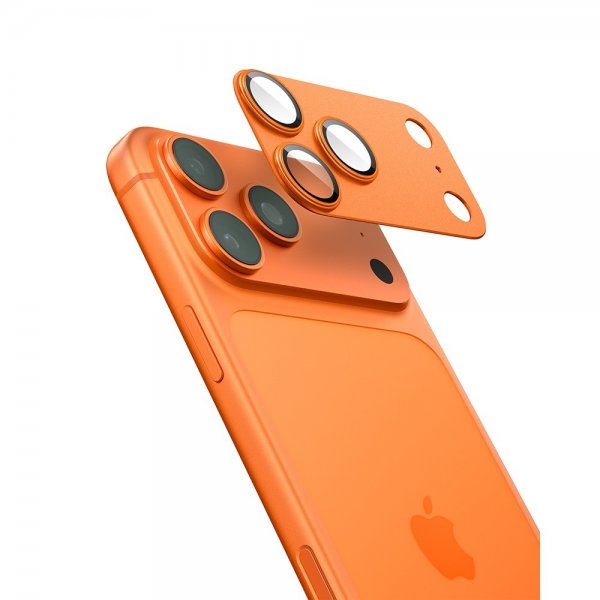 Spigen iPhone 17 Pro Max Kameraskydd Glas.tR EZ Fit Optik Pro XL Orange