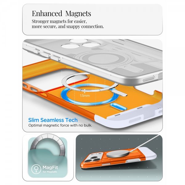 Spigen iPhone 17 Pro Max Skal Classic C1 MagFit Tangerine