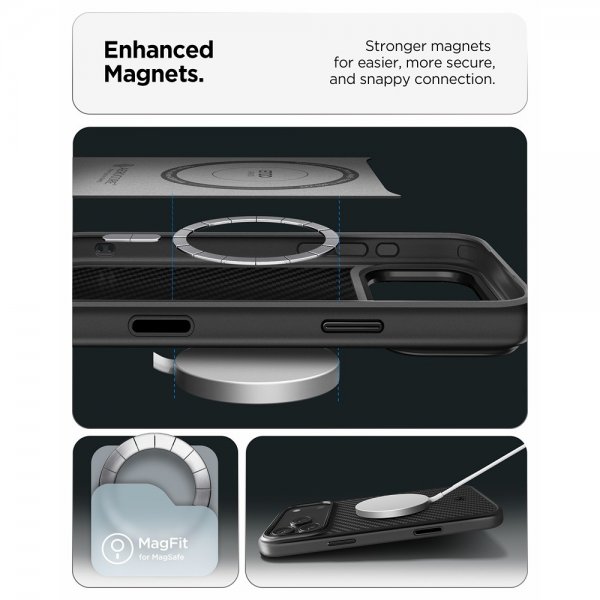 Spigen iPhone 17 Pro Max Skal Enzo Aramid T MagFit Svart