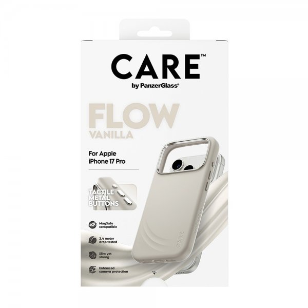 CARE by PanzerGlass iPhone 17 Pro Skal Flow MagSafe Vanilla
