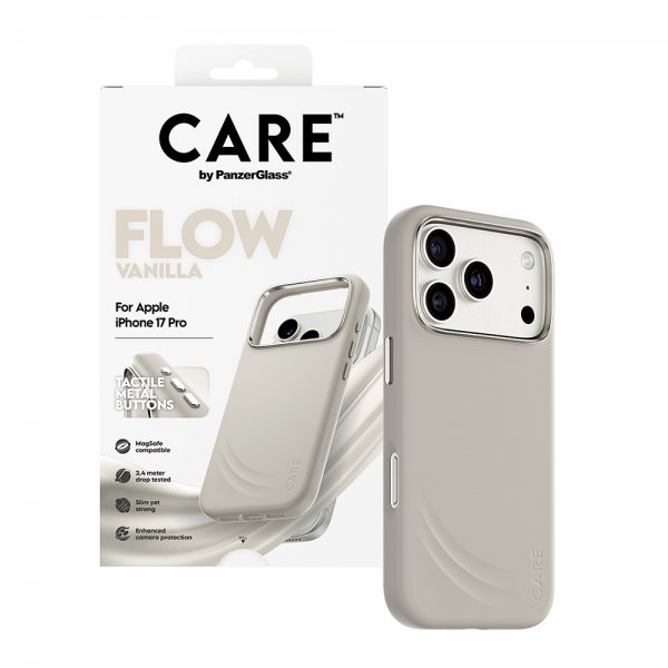 CARE by PanzerGlass iPhone 17 Pro Skal Flow MagSafe Vanilla