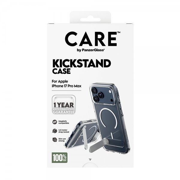 CARE by PanzerGlass iPhone 17 Pro Max Skal Kickstand MagSafe Transparent