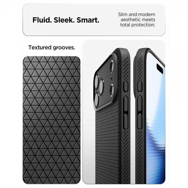 Spigen iPhone 17 Pro Max Skal Liquid Air Matte Black