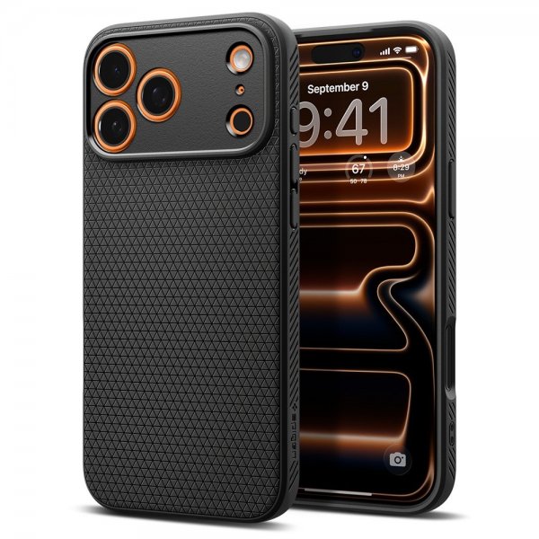 Spigen iPhone 17 Pro Max Skal Liquid Air Matte Black