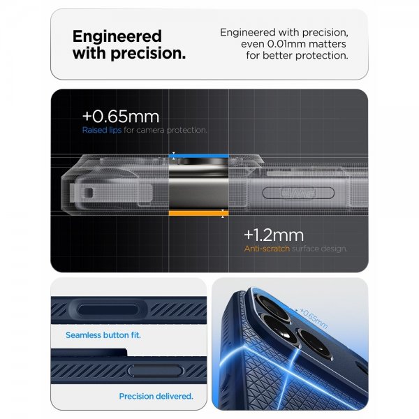 Spigen iPhone 17 Pro Max Skal Liquid Air Navy Blue