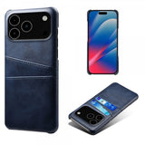 iPhone 17 Pro Max Skal med två Kortfack Blå