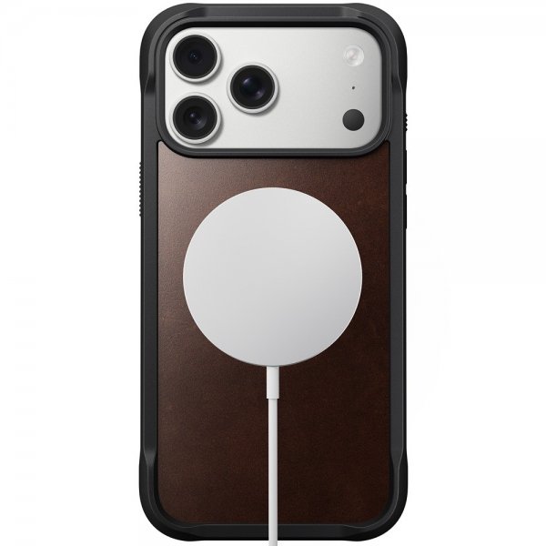 Nomad iPhone 17 Pro Max Skal Rugged Leather Case Horween Rustic Brown
