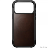 Nomad iPhone 17 Pro Max Skal Rugged Leather Case Horween Rustic Brown