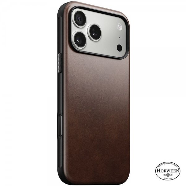 Nomad iPhone 17 Pro Max Skal Modern Leather Case Horween Rustic Brown
