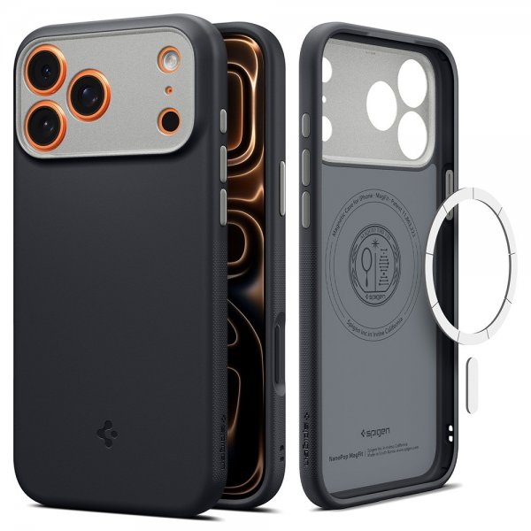 Spigen iPhone 17 Pro Max Skal Nano Pop MagFit Black Sesame