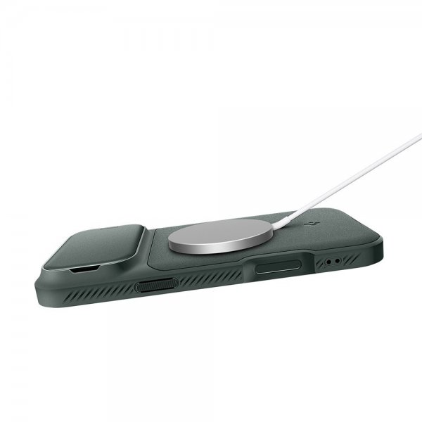 Spigen iPhone 17 Pro Max Skal Optik Armor MagFit Abyss Green