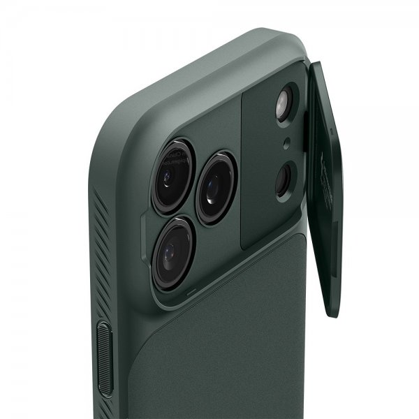 Spigen iPhone 17 Pro Max Skal Optik Armor MagFit Abyss Green