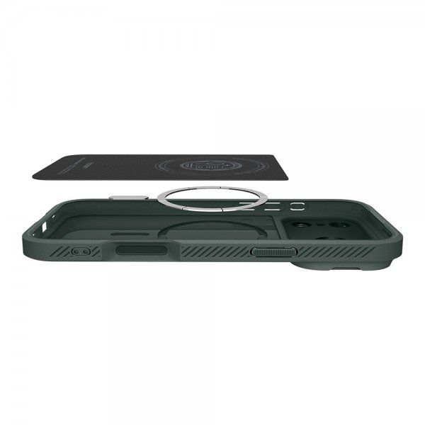Spigen iPhone 17 Pro Max Skal Optik Armor MagFit Abyss Green