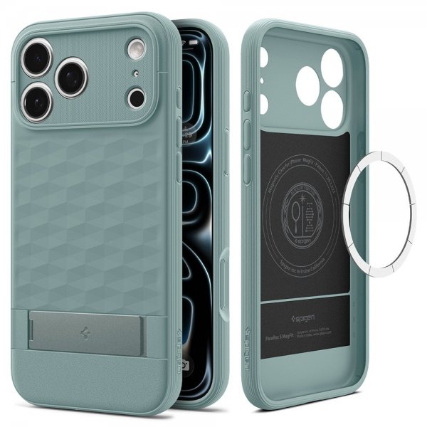 Spigen iPhone 17 Pro Max Skal Parallax S MagFit Sage Green