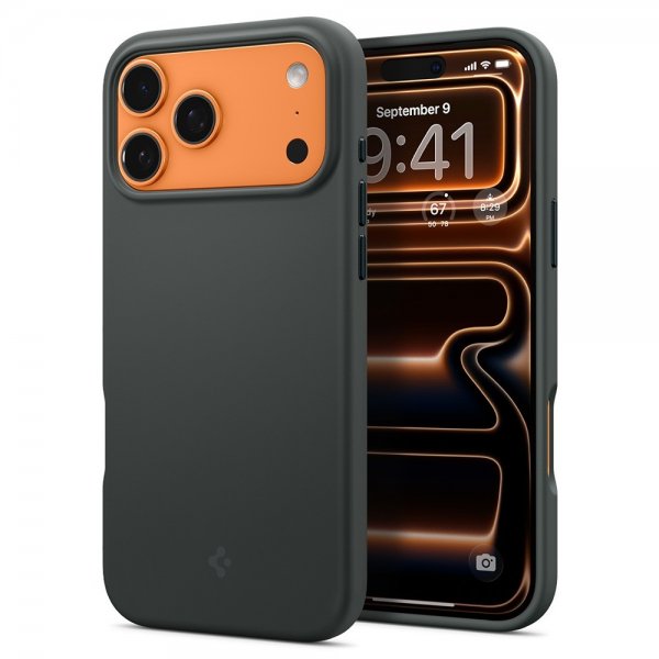 Spigen iPhone 17 Pro Max Skal Silicone Fit MagFit Abyss Green