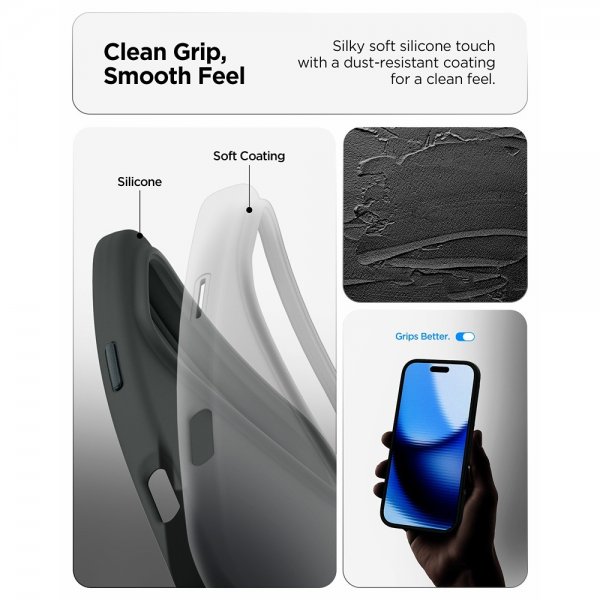 Spigen iPhone 17 Pro Max Skal Silicone Fit MagFit Abyss Green