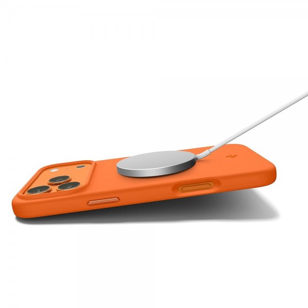 Spigen iPhone 17 Pro Max Skal Silicone Fit MagFit Cosmic Orange