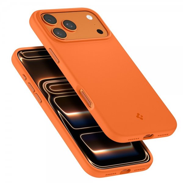 Spigen iPhone 17 Pro Max Skal Silicone Fit MagFit Cosmic Orange