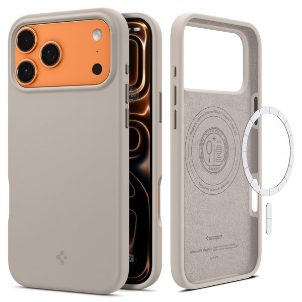Spigen iPhone 17 Pro Max Skal Silicone Fit MagFit Stone