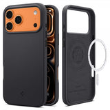 Spigen iPhone 17 Pro Max Skal Silicone Fit MagFit Svart