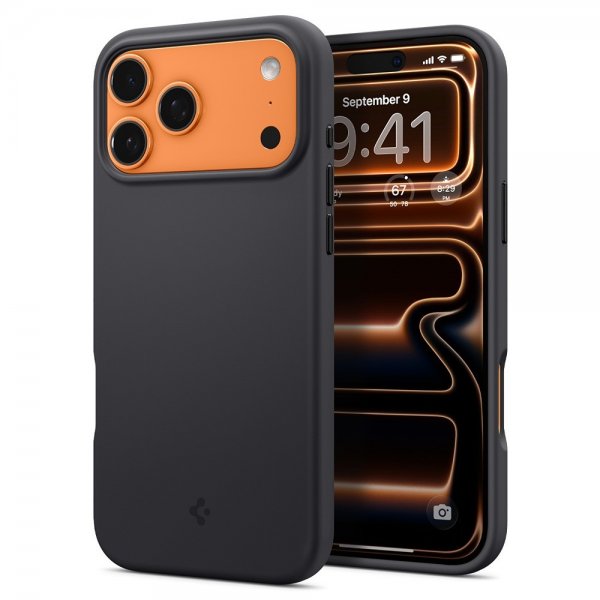 Spigen iPhone 17 Pro Max Skal Silicone Fit MagFit Svart