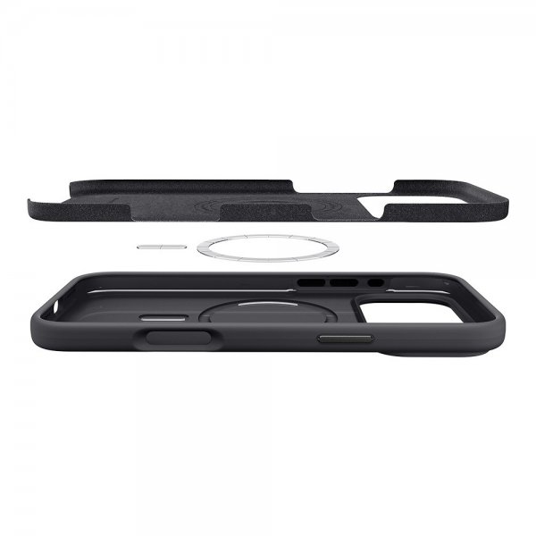 Spigen iPhone 17 Pro Max Skal Silicone Fit MagFit Svart