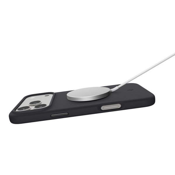 Spigen iPhone 17 Pro Max Skal Silicone Fit MagFit Svart