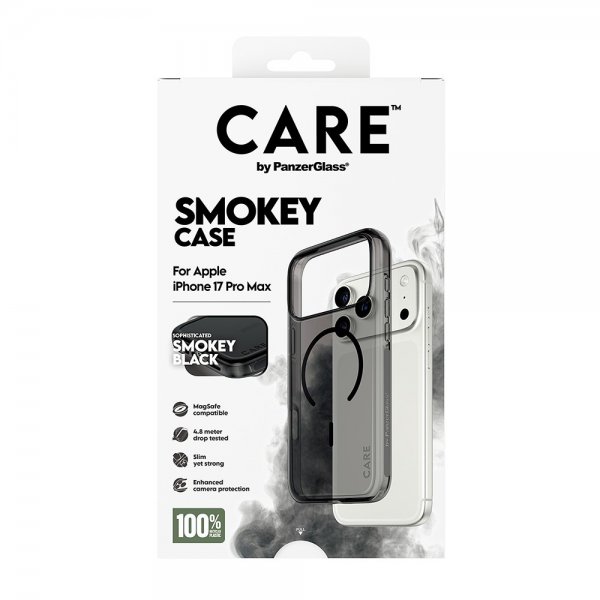 CARE by PanzerGlass iPhone 17 Pro Max Skal Smokey MagSafe Svart