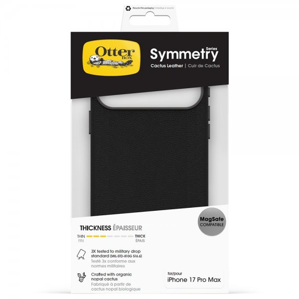 Otterbox iPhone 17 Pro Max Skal Symmetry Cactus Leather MagSafe Noir Ash
