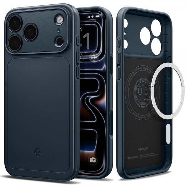Spigen iPhone 17 Pro Max Skal Thin Fit MagFit Metal Slate