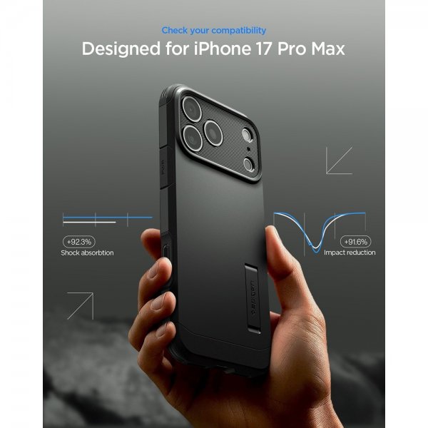 Spigen iPhone 17 Pro Max Skal Tough Armor T MagFit Svart