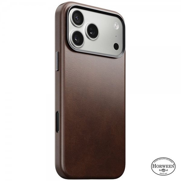 Nomad iPhone 17 Pro Max Skal Traditional Leather Case Horween Rustic Brown