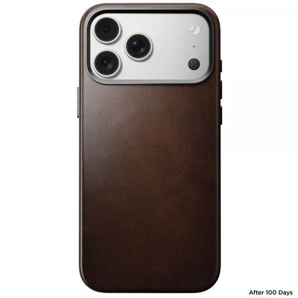 Nomad iPhone 17 Pro Max Skal Traditional Leather Case Horween Rustic Brown