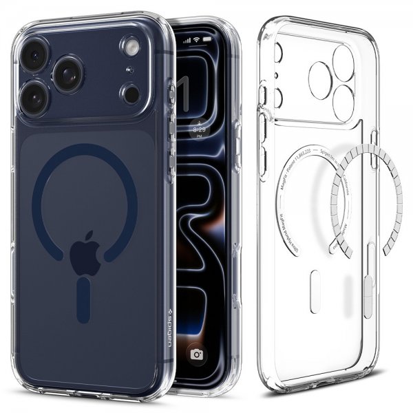 Spigen iPhone 17 Pro Max Skal Ultra Hybrid MagFit Clear Deep Blue
