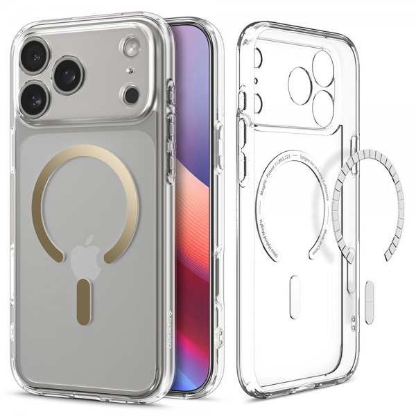 Spigen iPhone 17 Pro Max Skal Ultra Hybrid MagFit Clear Gold