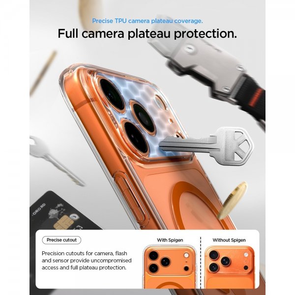 Spigen iPhone 17 Pro Max Skal Ultra Hybrid MagFit Clear Orange