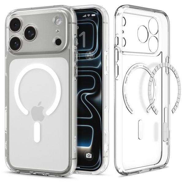 Spigen iPhone 17 Pro Max Skal Ultra Hybrid MagFit Clear White