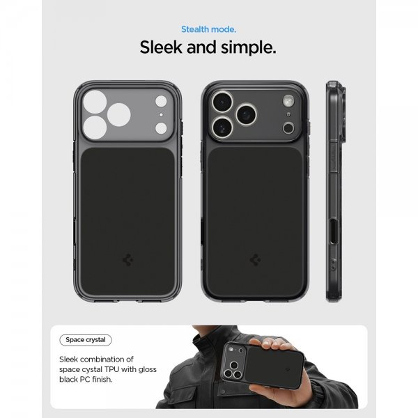 Spigen iPhone 17 Pro Max Skal Ultra Hybrid T MagFit Matte Black