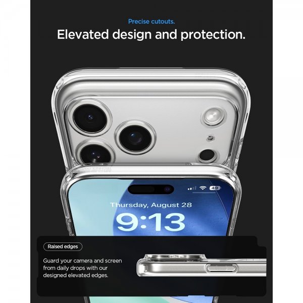 Spigen iPhone 17 Pro Max Skal Ultra Hybrid Zero One MagFit Natural Titanium