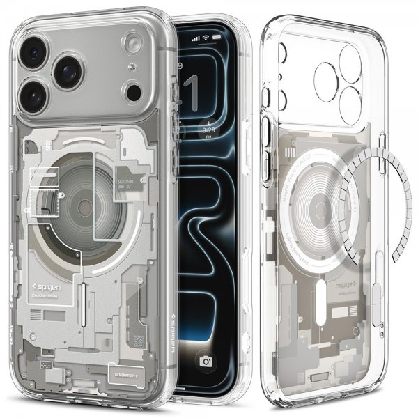 Spigen iPhone 17 Pro Max Skal Ultra Hybrid Zero One MagFit Natural Titanium