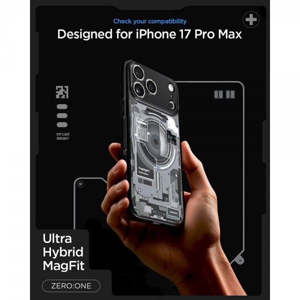 Spigen iPhone 17 Pro Max Skal Ultra Hybrid Zero One MagFit Svart