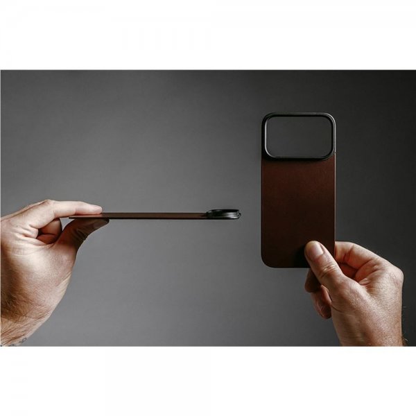 Nomad iPhone 17 Pro Max Skin Mag Leather Back Rustic Brown