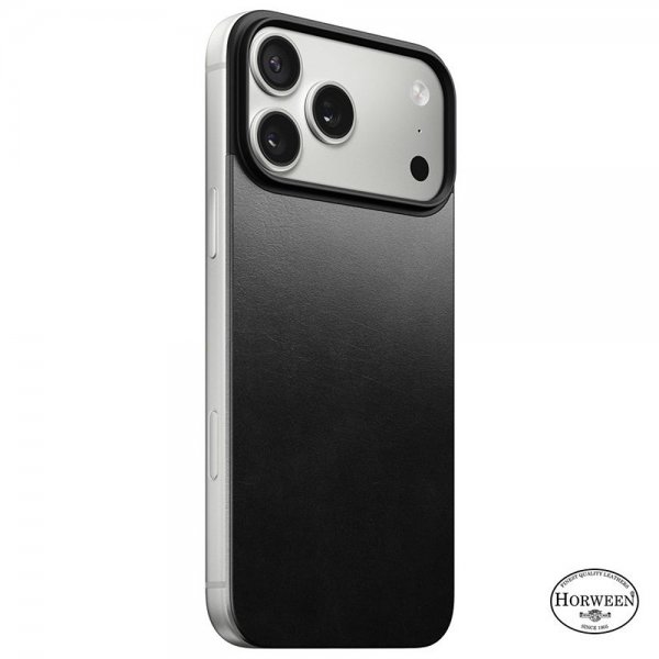 Nomad iPhone 17 Pro Max Skin Mag Leather Back Svart
