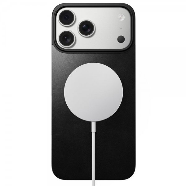 Nomad iPhone 17 Pro Max Skin Mag Leather Back Svart