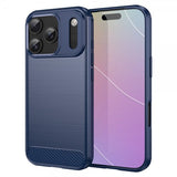 iPhone 17 Pro Skal Borstad Kolfibertextur Blå