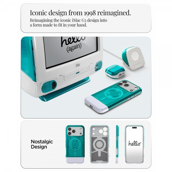 Spigen iPhone 17 Pro Skal Classic C1 MagFit Bondi Blue